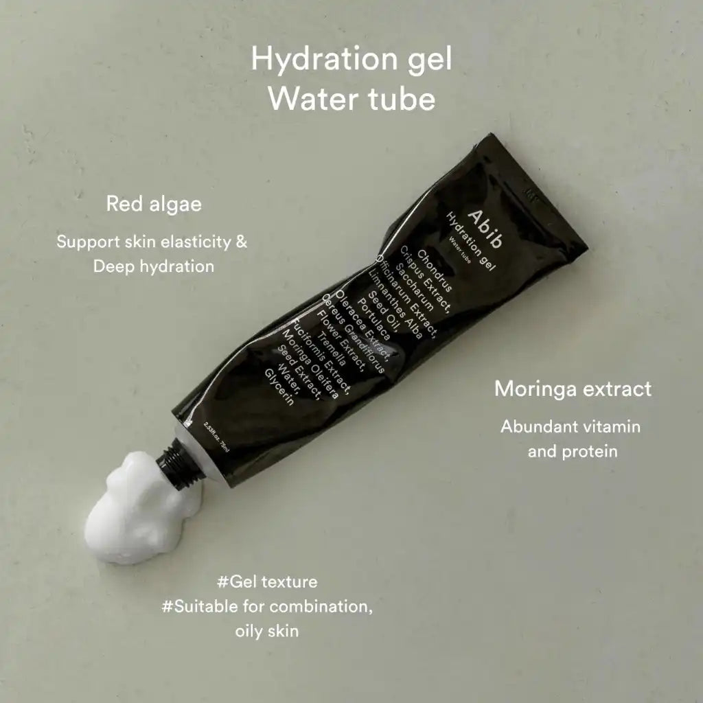 Abib Hydration gel Water tube 75ml - Crème hydratante texture gel légère