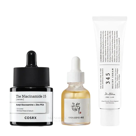 Anti-Blemish Trio Pack for Oily Skin - Brightening and restoring skin balance set Kit coréen éclaircissant et rééquilibrant pour la peau - Kbeauty Korean Skinorea shop Europe fast delivery - skincare coréenne Skinorea shop France Paris livraison rapide
