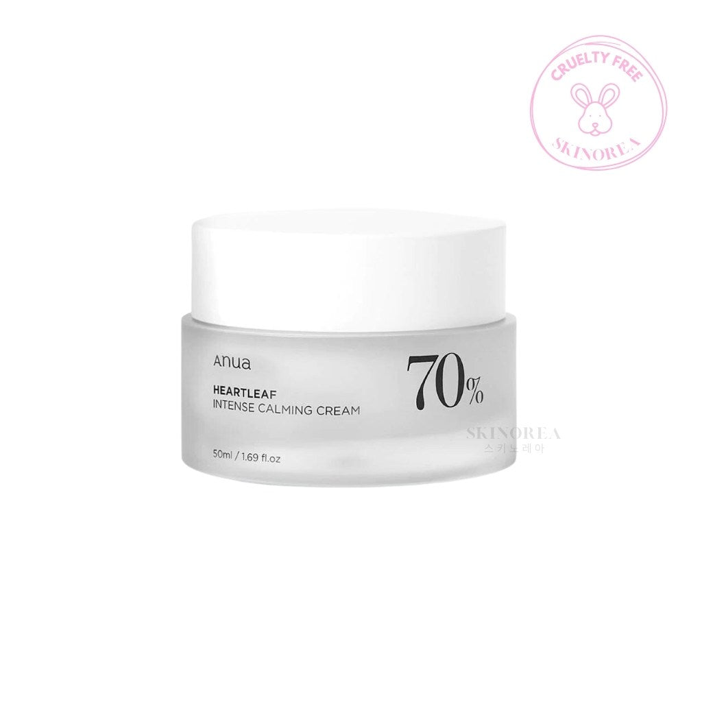 Anua Heartleaf 70% Intense Calming Cream 50ml - Cruelty-free strengthening the skin moisturizer - Kbeauty Korean Skinorea shop Europe fast delivery - skincare coréenne Skinorea shop France Paris livraison rapide - yesstyle