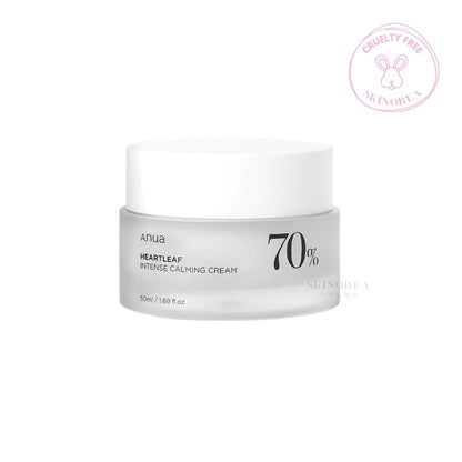 Anua Heartleaf 70% Intense Calming Cream 50ml - Cruelty-free strengthening the skin moisturizer - Kbeauty Korean Skinorea shop Europe fast delivery - skincare coréenne Skinorea shop France Paris livraison rapide - yesstyle