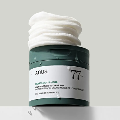 Anua Heartleaf 77% Clear Pad 70 pads - Pads toniques vegan exfoliant et calmant - texture - Kbeauty Korean skincare Europe fast delivery - Skincare coréenne Skinorea shop Paris France livraison rapide - yesstyle