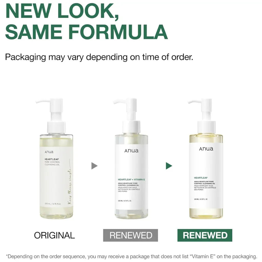 Anua Heartleaf Pore Control Cleansing Oil 200ml - Huile nettoyante vegan non comédogène - New packaging - Kbeauty skincare coréenne Skinorea shop Paris France livraison rapide