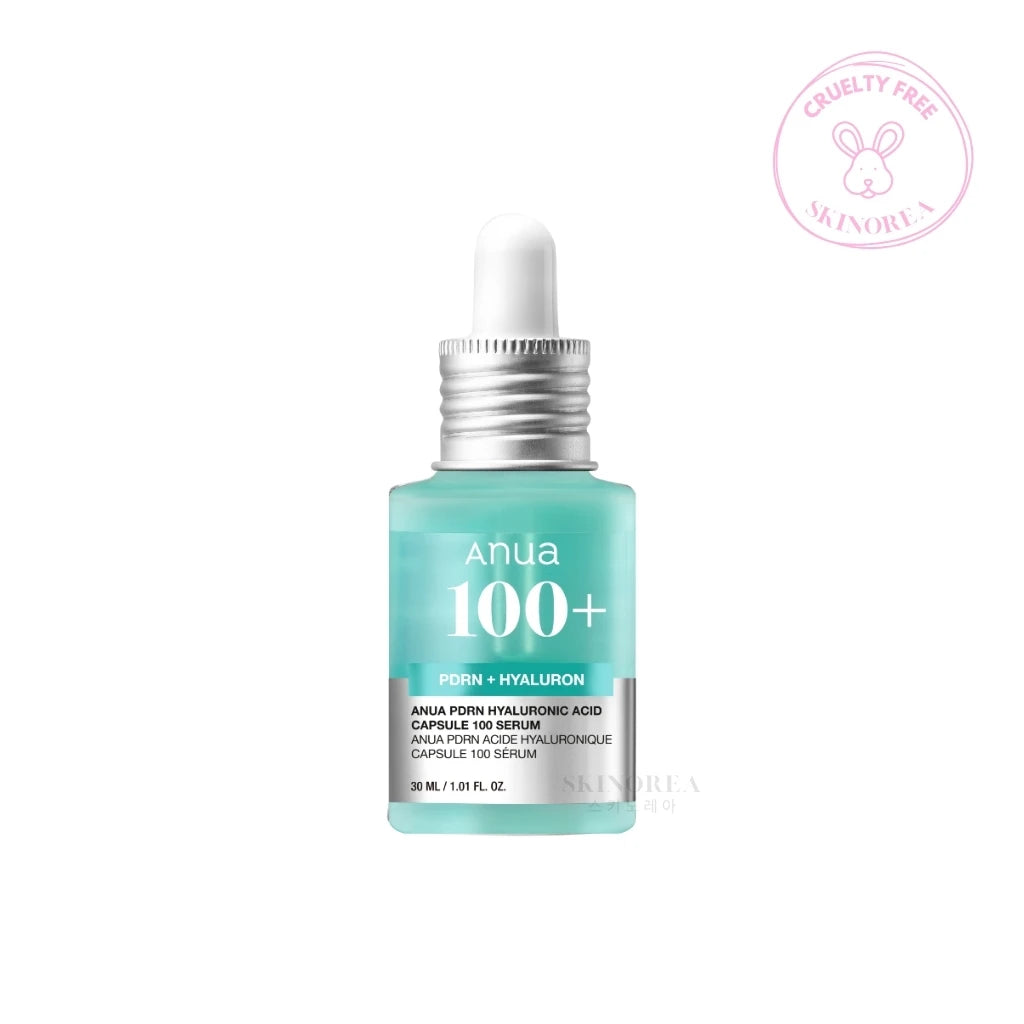 Anua PDRN Hyaluronic Acid Capsule 100 Serum 30ml - Cruelty-free hydrating emerald-toned serum infused with PDRN - Kbeauty Korean Skinorea shop Europe fast delivery - skincare coréenne Skinorea shop France Paris livraison rapide - yesstyle