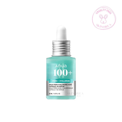 Anua PDRN Hyaluronic Acid Capsule 100 Serum 30ml - Cruelty-free hydrating emerald-toned serum infused with PDRN - Kbeauty Korean Skinorea shop Europe fast delivery - skincare coréenne Skinorea shop France Paris livraison rapide - yesstyle