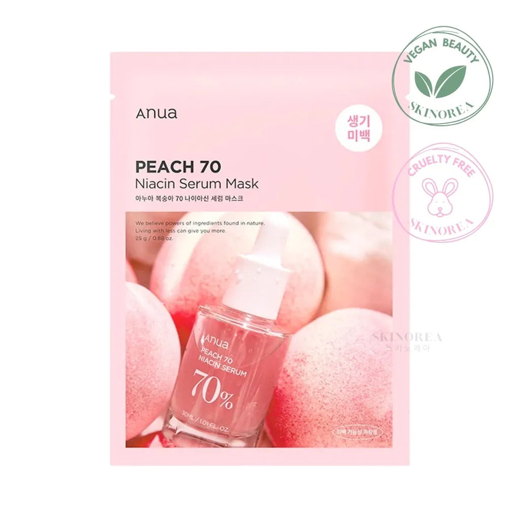 Anua Peach 70 Niacin Serum Mask - Smoothing and nourishing sheet mask