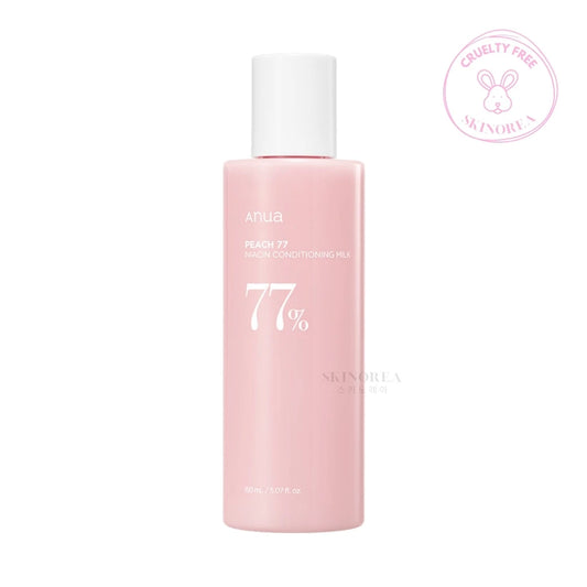 Anua Peach 77 Niacin Conditioning Milk 150ml - Deep hydrating lotion cruelty-free  - Kbeauty Korean Skinorea shop Europe fast delivery - skincare coréenne Skinorea shop France Paris livraison rapide - yesstyle