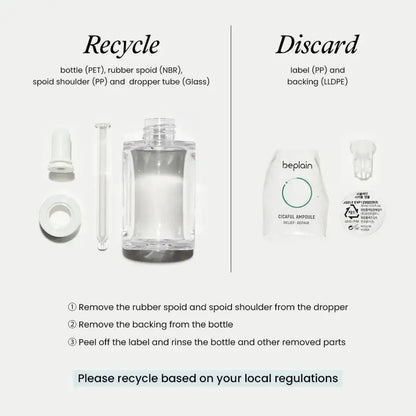 Beplain Cicaful Ampoule 30ml - Recyclable packaging 