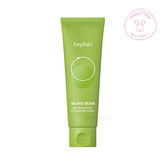Beplain Mung Bean pH-Balanced Cleansing Foam 80ml - Gentle and pH-friendly foam cleanser