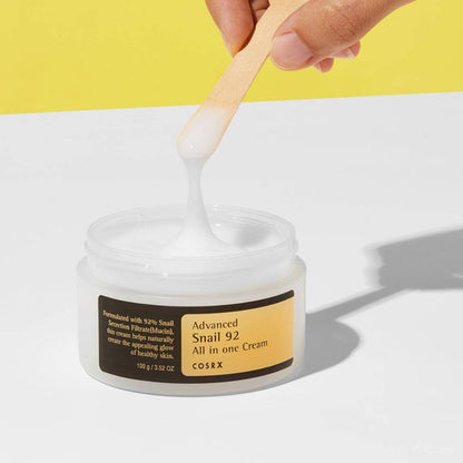 COSRX Advanced Snail 92 All in one Creme 100g - Hydratante et réparatrice - texture - K-beauty soin cosmétique corée Skinorea shop France livraison rapide - yesstyle