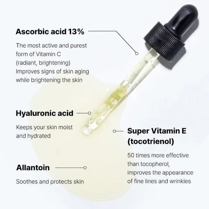 COSRX The Vitamin C 13 Serum 20ml - Sérum doux à la vitamine C pour peau sensible - texture - K-beauty soin corée - Skinorea