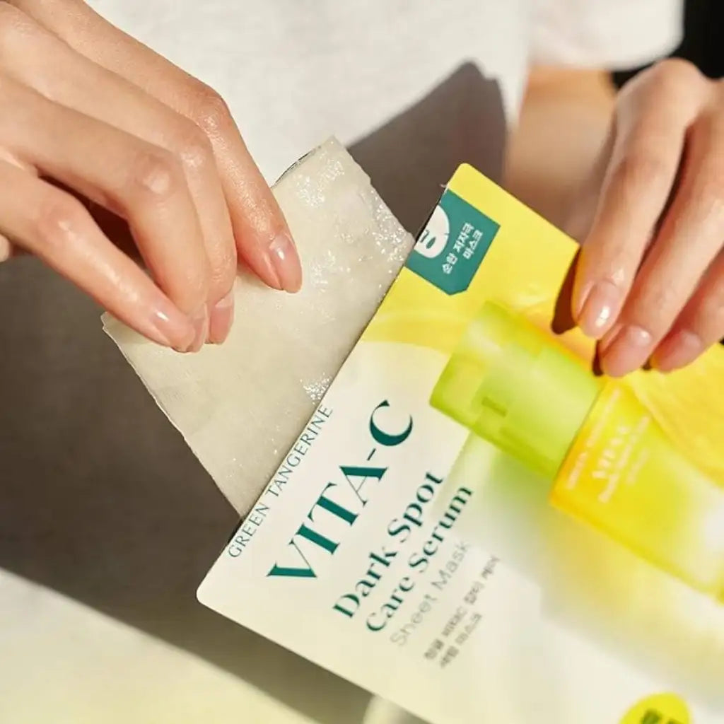 Goodal Green Tangerine Vita C Dark Spot Care Serum Sheet Mask 1 masque -  Masque visage à la vitamine C pour les taches
