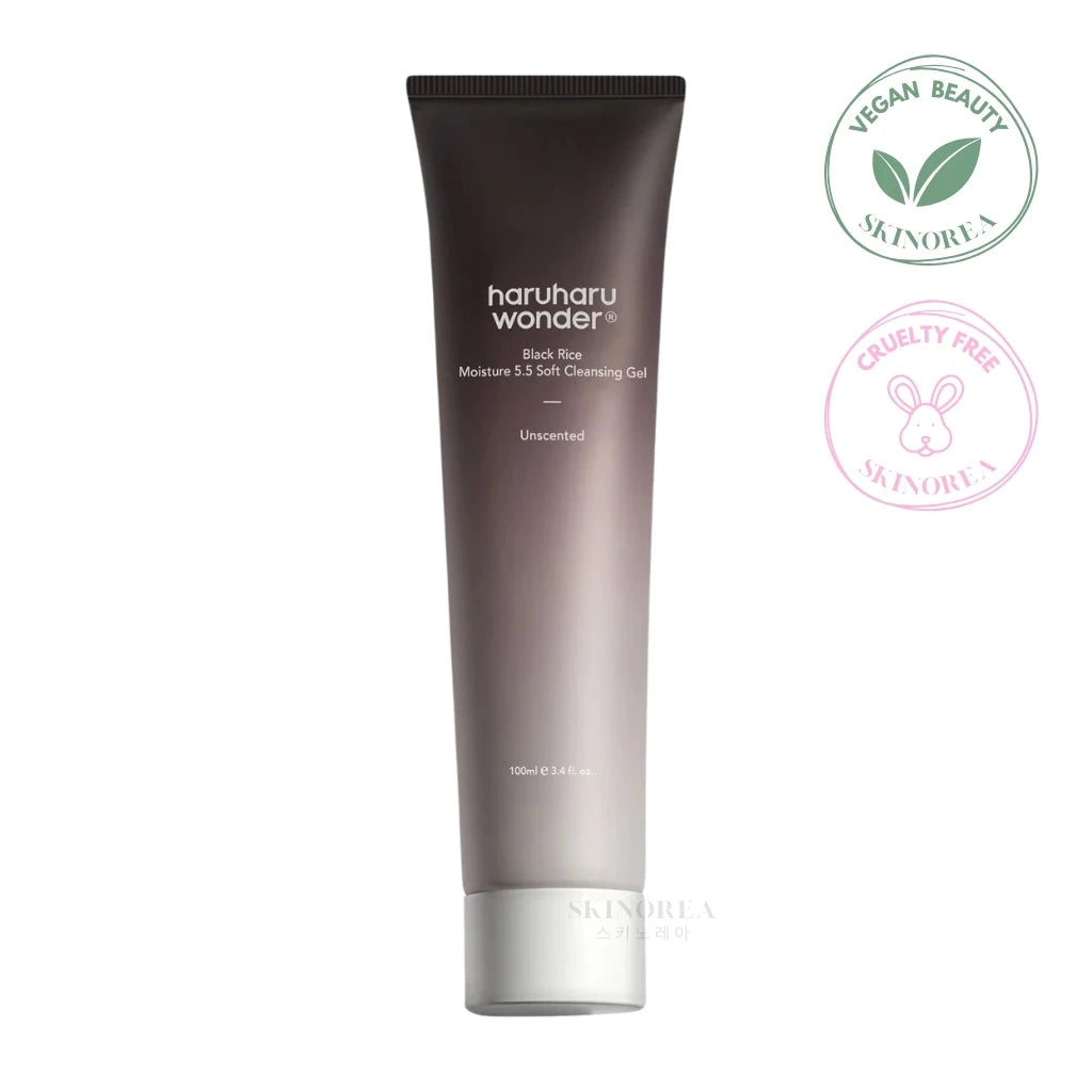 Haruharu wonder Black Rice Moisture 5.5 Soft Cleansing Gel Unscented 100ml -  Mild light-acidic cleanser for every day - Kbeauty Korean Skinorea shop Europe fast delivery - skincare coréenne Skinorea shop France Paris livraison rapide - yesstyle