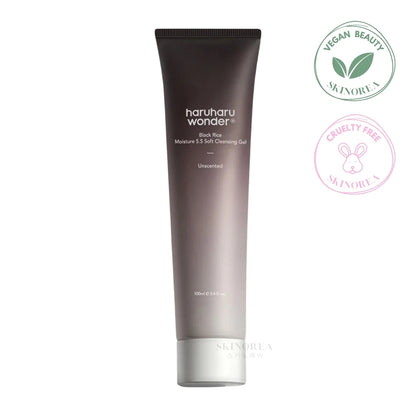 Haruharu wonder Black Rice Moisture 5.5 Soft Cleansing Gel Unscented 100ml -  Mild light-acidic cleanser for every day - Kbeauty Korean Skinorea shop Europe fast delivery - skincare coréenne Skinorea shop France Paris livraison rapide - yesstyle
