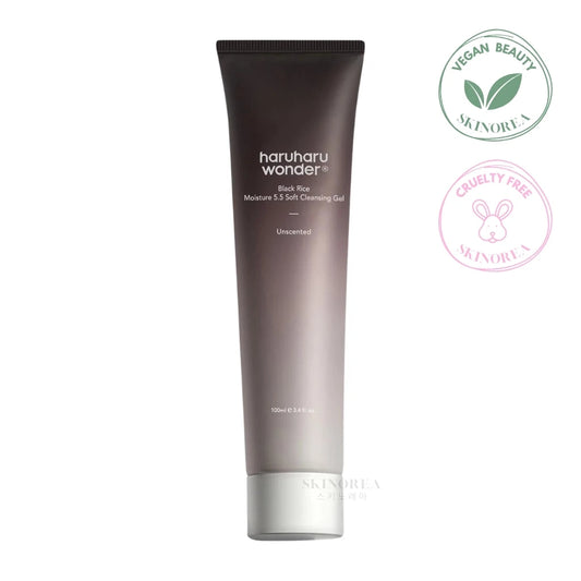 Haruharu wonder Black Rice Moisture 5.5 Soft Cleansing Gel Unscented 100ml -  Mild light-acidic cleanser for every day - Kbeauty Korean Skinorea shop Europe fast delivery - skincare coréenne Skinorea shop France Paris livraison rapide - yesstyle