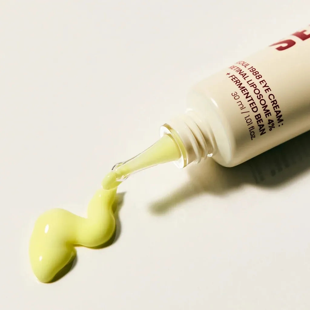 K-SECRET - SEOUL 1988 Eye Cream : Retinal Liposome 4% + Fermented Bean 30ml - Crème contour des yeux vegan multi-zones pour un puissant effet anti-âge- texture - Kbeauty Korean Skinorea shop Europe fast delivery - skincare coréenne Skinorea shop France Paris livraison rapide - yesstyle