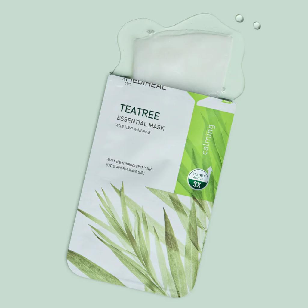 MEDIHEAL Tea tree Essential Mask Sheet - Masque visage pour une peau sans imperfections