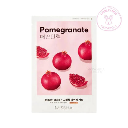 MISSHA Airy Fit Sheet Mask Pomegranate 1 sheet - Sheet mask for skin elasticity - Masque visage en tissu pour l'élasticité de la peau - Kbeauty Korean skincare Europe fast delivery - Skincare coréenne Skinorea shop Paris France livraison rapide - yesstyle