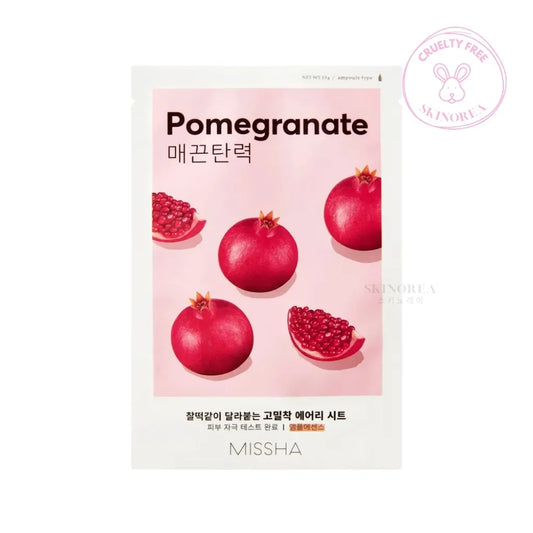 MISSHA Airy Fit Sheet Mask Pomegranate 1 sheet - Sheet mask for skin elasticity - Masque visage en tissu pour l'élasticité de la peau - Kbeauty Korean skincare Europe fast delivery - Skincare coréenne Skinorea shop Paris France livraison rapide - yesstyle