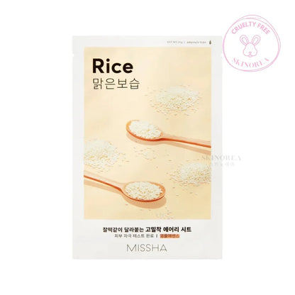 MISSHA Airy Fit Sheet Mask Rice 1 sheet - Brightening sheet mask for dull skin