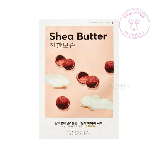 MISSHA Airy Fit Sheet Mask Shea Butter 1 sheet - Deep moisturizing facial mask - Kbeauty Korean skincare Europe fast delivery - Skincare coréenne Skinorea shop Paris France livraison rapide - yesstyle