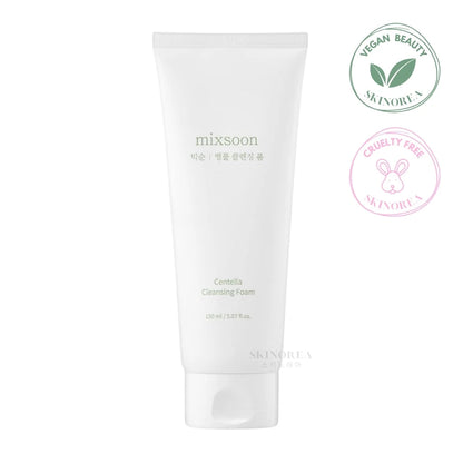 Mixsoon Centella Cleansing Foam 150ml - Vegan creamy mildly acidic foam cleanser