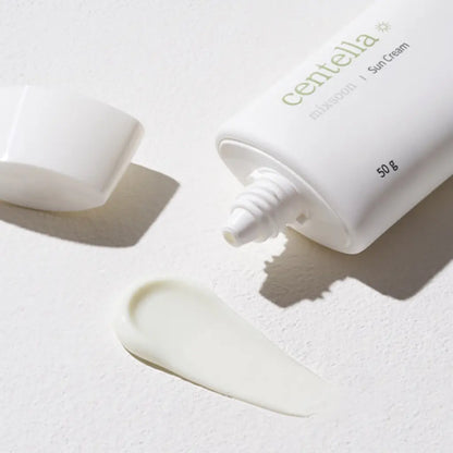 Mixsoon Centella Sun Cream 50g -Crème solaire apaisante vegan - texture - K-beauty skincare coréenne - Skinorea