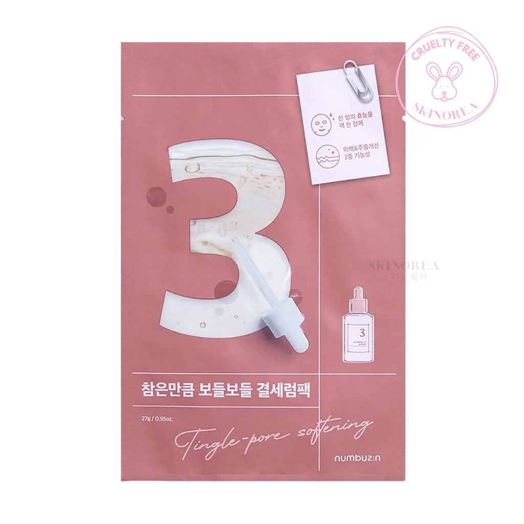 Numbuzin No. 3 Tingle-Pore Softening Sheet Mask 1 sheet - Pore care sheet mask