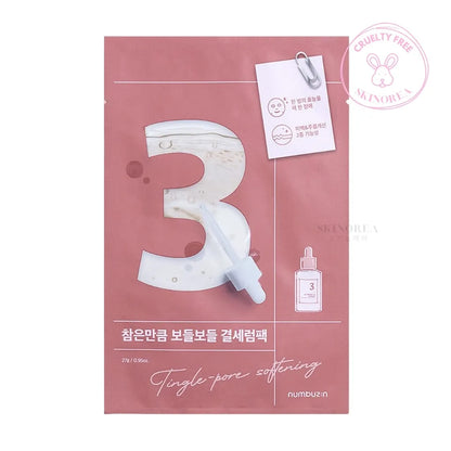 Numbuzin No. 3 Tingle-Pore Softening Sheet Mask 1 sheet - Pore care sheet mask