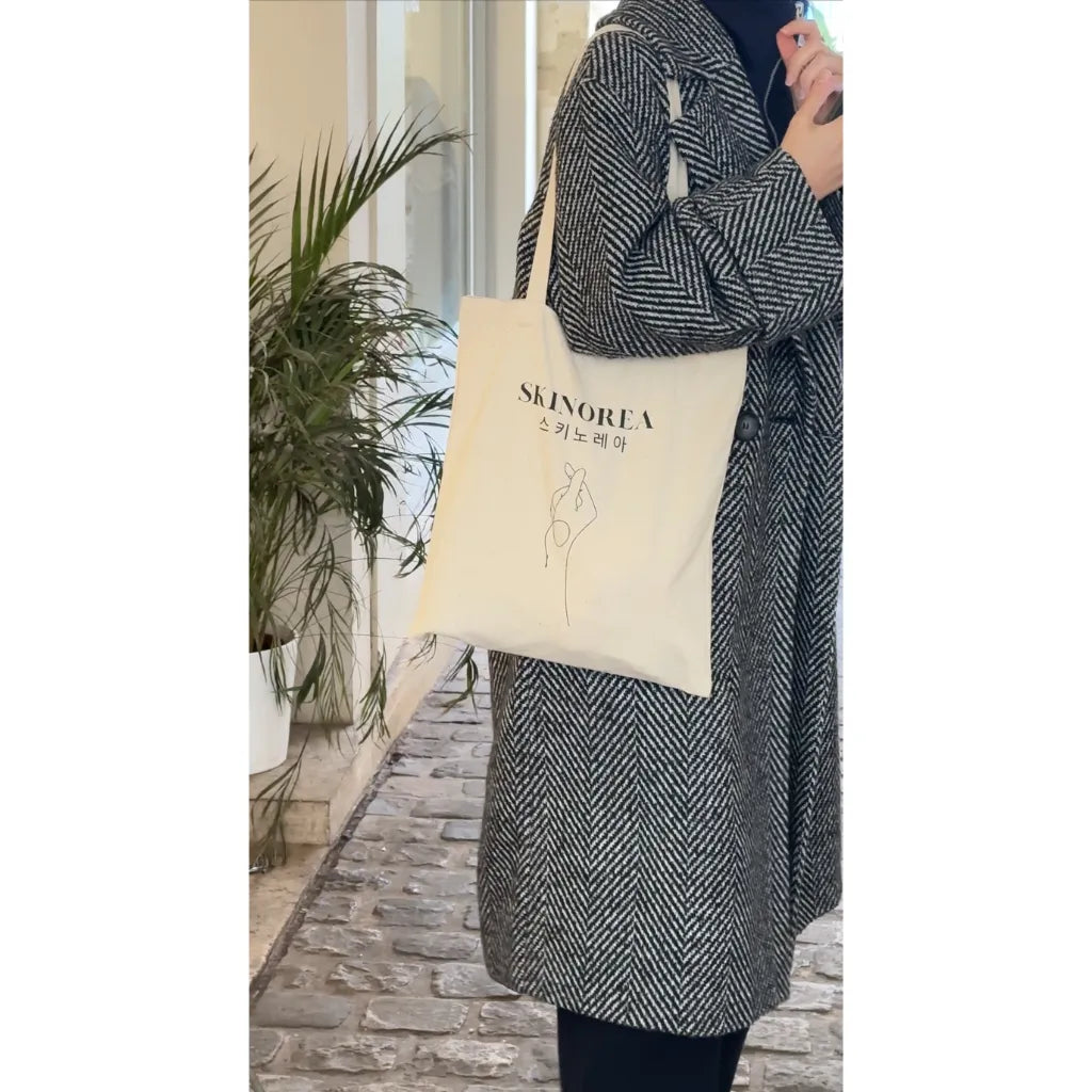 SKINOREA - 100% Cotton Tote Bag 40 x 36 cm - skincare coréenne Skinorea shop France Paris livraison rapide - Kbeauty Korean Skinorea shop Europe fast delivery 