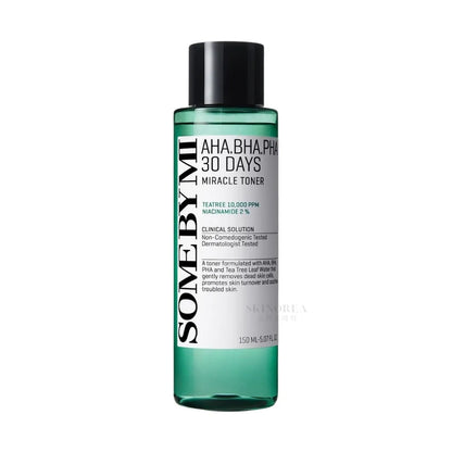 SOME BY MI AHA-BHA-PHA 30 Days Miracle Toner 150ml - Gentle yet Powerful Solution for Acne and Rough Skin - kbeauty Korean skincare - skinorea - yesstyle