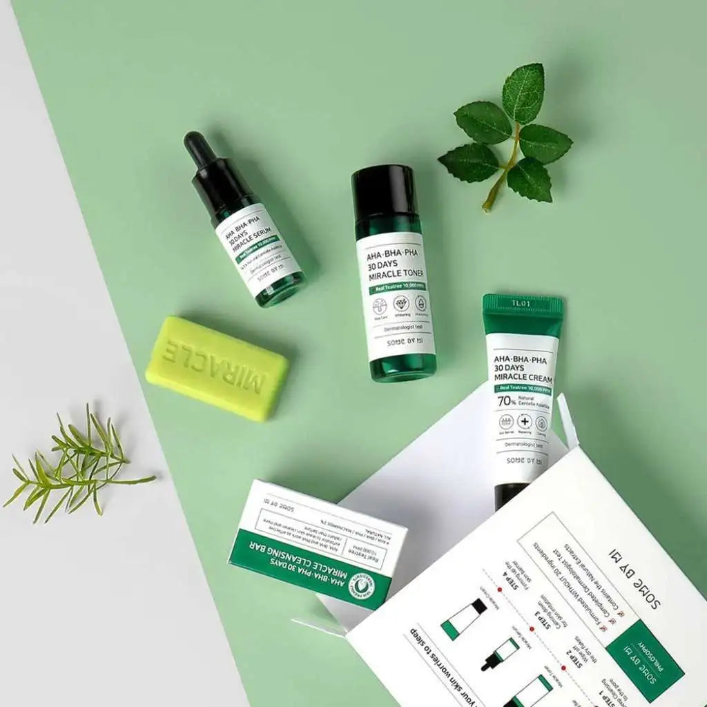 SOME BY MI AHA-BHA-PHA 30 Days Miracle Starter Kit - Kit de soins complet pour peau irritée et sensible - skincare coréenne Skinorea shop France Paris livraison rapide - Kbeauty Korean Skinorea shop Europe fast delivery - yesstyle