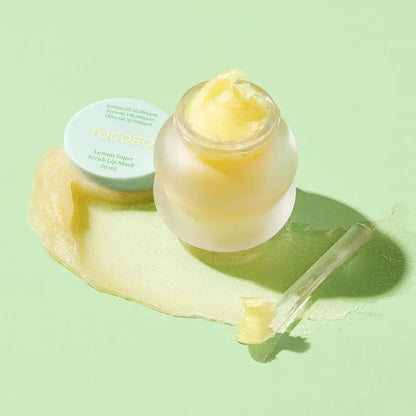 TOCOBO Lemon Sugar Scrub Lip Mask 20ml - Gommage exfoliant de nuit pour les  lèvres vegan - texture - K-beauty soin cosmétique corée Skinorea shop France livraison rapide - yesstyle