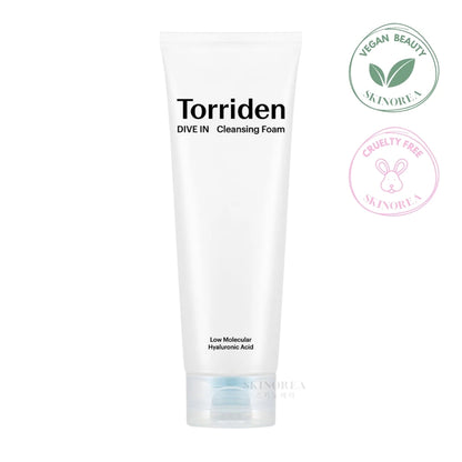 Torriden DIVE-IN Low Molecular Hyaluronic Acid Cleansing Foam - Vegan gentle moisturising cleanserr - Kbeauty Korean Skinorea shop Europe fast delivery - skincare coréenne Skinorea shop France Paris livraison rapide - yesstyle