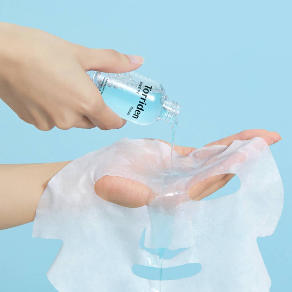 Torriden Dive-In Hyaluronic Acid Pack Serum + Soothing Cream + Mask - Soin hydratant et apaisant pour la peau